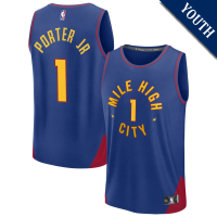 Youth Michael Porter Jr # 1 Denver Nuggets Fast Break Replica Blue Statement Edition Jersey Youth Michael Porter Jr # 1 Denver Nuggets Fast Break Replica Blue Statement Edition Jersey