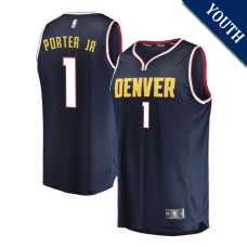 Youth Michael Porter Jr # 1 Denver Nuggets Fast Break Replica Navy Icon Edition Jersey