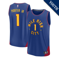 Youth Michael Porter Jr # 1 Denver Nuggets Fast Break Replica Statement Edition Blue Jersey