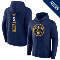 Men's Hunter Tyson # 5 Denver Nuggets Playmaker Player Navy Pullover Hoodie