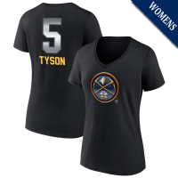 Women's Hunter Tyson # 5 Denver Nuggets Midnight Mascot Player V-Neck Black T-Shirt Women's Hunter Tyson # 5 Denver Nuggets Midnight Mascot Player V-Neck Black T-Shirt