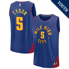 Youth Hunter Tyson # 5 Denver Nuggets Fast Break Replica Blue Statement Edition Jersey Youth Hunter Tyson # 5 Denver Nuggets Fast Break Replica Blue Statement Edition Jersey