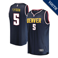 Youth Hunter Tyson # 5 Denver Nuggets Fast Break Replica Navy Icon Edition Jersey