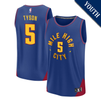 Youth Hunter Tyson # 5 Denver Nuggets Fast Break Replica Statement Edition Blue Jersey Youth Hunter Tyson # 5 Denver Nuggets Fast Break Replica Statement Edition Blue Jersey