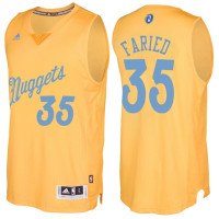 NBA Denver Nuggets #35 Kenneth Faried Gold 2016-17 Christmas Day Jersey