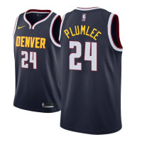 Mens 2018-19 Season Mason Plumlee Denver Nuggets #24 Icon Edition Navy Jersey