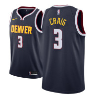 Mens 2018-19 Season Torrey Craig Denver Nuggets #3 Icon Edition Navy Jersey