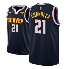 Mens 2018-19 Season Wilson Chandler Denver Nuggets #21 Icon Edition Navy Jersey