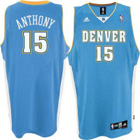 Carmelo Anthony Denver Nuggets #15 Light Blue Road Swingman Jersey