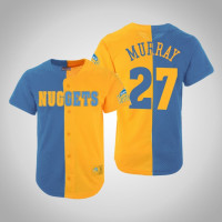 Mens Mitchell & Ness Jamal Murray Nuggets #27 Split Mesh Button Hardwood Classics Jersey