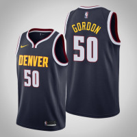 Mens 2021 Denver Nuggets Aaron Gordon #50 Navy Icon Jersey