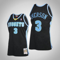 Mens Denver Nuggets Allen Iverson #3 Black Reload 2.0 Hardwood Classics Jersey