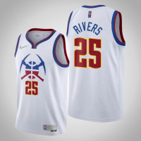 2020-21 Denver Nuggets Austin Rivers #25 White Earned Jersey