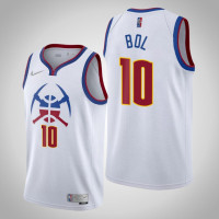 2020-21 Denver Nuggets Bol Bol #10 White Earned Jersey