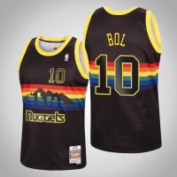 Mens Denver Nuggets Bol Bol #10 Black Reload Hardwood Classics Jersey