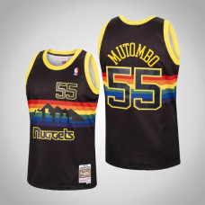 Mens Denver Nuggets Dikembe Mutombo #55 Black Reload 1991-92 Hardwood Classics Jersey
