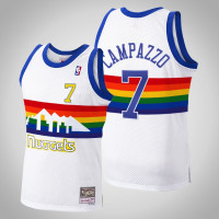 Mens Denver Nuggets Facundo Campazzo #7 White Hardwood Classics Throwback Jersey