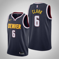 Mens 2021 Denver Nuggets Gary Clark #6 Navy Icon Jersey