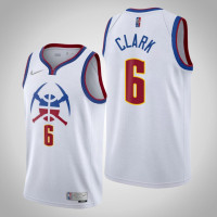 Mens 2021 Denver Nuggets Gary Clark #6 White Earned Jersey