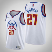 2020-21 Denver Nuggets Jamal Murray #27 White Earned Jersey
