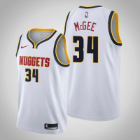 Mens 2021 Denver Nuggets JaVale McGee #34 White Association Jersey