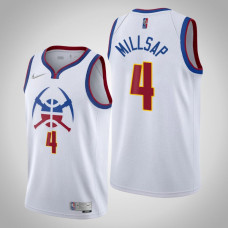 2020-21 Denver Nuggets Paul Millsap #4 White Earned Jersey