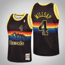Mens Denver Nuggets Paul Millsap #4 Black Reload Hardwood Classics Jersey