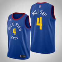 2020-21 Denver Nuggets Paul Millsap #4 Statement Jordan Brand Blue Jersey