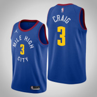 2020-21 Denver Nuggets Torrey Craig #3 Statement Jordan Brand Blue Jersey