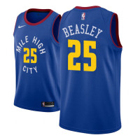 Men 2018-19 Malik Beasley Denver Nuggets #25 Statement Blue Jersey