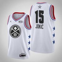 2019 NBA All-Star Men Denver Nuggets Nikola Jokic #15 White Swingman Jersey 2019 NBA All-Star Men Denver Nuggets Nikola Jokic #15 White Swingman Jersey