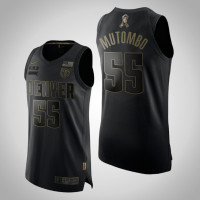 Denver Nuggets Dikembe Mutombo #55 Black 2020 Salute To Service Authentic Jersey