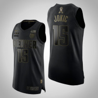 Denver Nuggets Nikola Jokic #15 Black 2020 Salute To Service Authentic Jersey