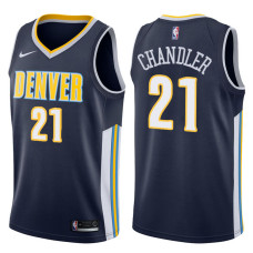 Mens 2017-18 Season Wilson Chandler Denver Nuggets #21 Icon Navy Swingman Jersey