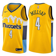 Mens 2017-18 Season Paul Millsap Denver Nuggets #4 Statement Gold Swingman Jersey