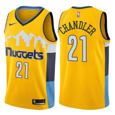 Mens 2017-18 Season Wilson Chandler Denver Nuggets #21 Statement Gold Swingman Jersey