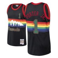 Michael Porter Jr. Denver Nuggets #1 Black Hardwood Classics Christmas Swingman Jersey
