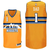Father's Day Dad Logo #1 Denver Nuggets Swingman Gold Alternate Jersey