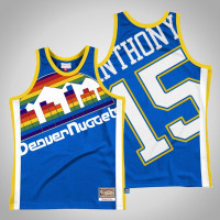 Denver Nuggets Carmelo Anthony #15 Royal Big Face 2.0 Jersey