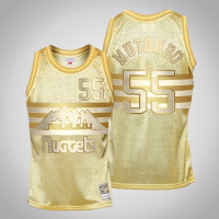 Denver Nuggets #55 Dikembe Mutombo Midas SM Limited Edition Gold Jersey