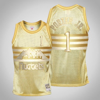Denver Nuggets #1 Michael Porter Jr. Midas SM Limited Edition Gold Jersey