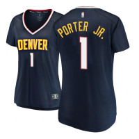 Womens 2018-19 Michael Porter Jr. Denver Nuggets #1 Icon Edition Navy Replica Jersey