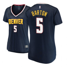 Womens 2018-19 Will Barton Denver Nuggets #5 Icon Edition Navy Replica Jersey