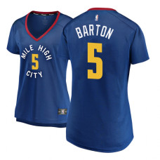 Womens 2018-19 Will Barton Denver Nuggets #5 Statement Blue Replica Jersey