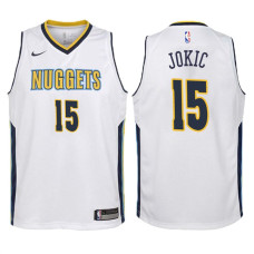 Youth 2017-18 Season Nikola Jokic Denver Nuggets #15 Association White Swingman Jersey