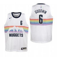 Youth NBA 2018-19 Brandon Goodwin Denver Nuggets #6 City Edition White Jersey