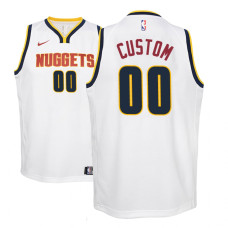 Youth 2018-19 Custom Denver Nuggets #00 Association White Jersey