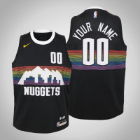 Youth Custom Nuggets #00 City Black 2020 Season Jersey