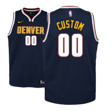 Youth 2018-19 Custom Denver Nuggets #00 Icon Edition Navy Jersey