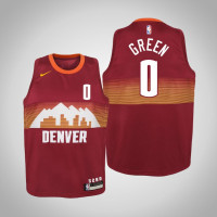 Youth JaMychal Green Denver Nuggets #0 City Red 2021 Season Jersey